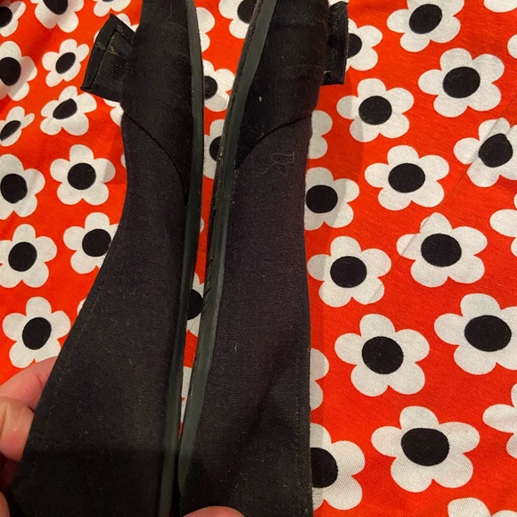 American Eagle flat ballet shoes black Bow 3.5 US - Picture 3 of 6